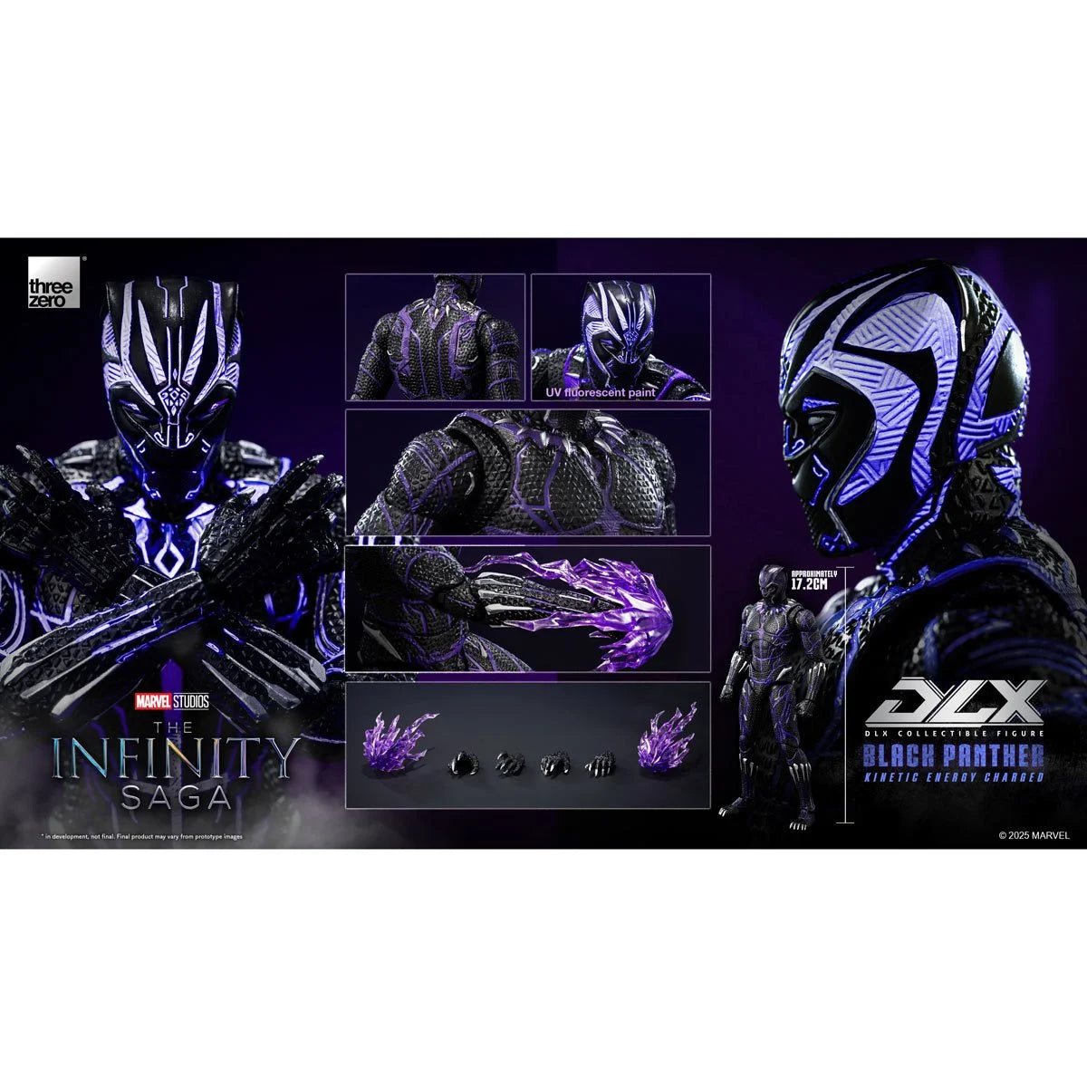 Threezero Infinity Black Panther Kinetic Energy Charged DLX Action Figure