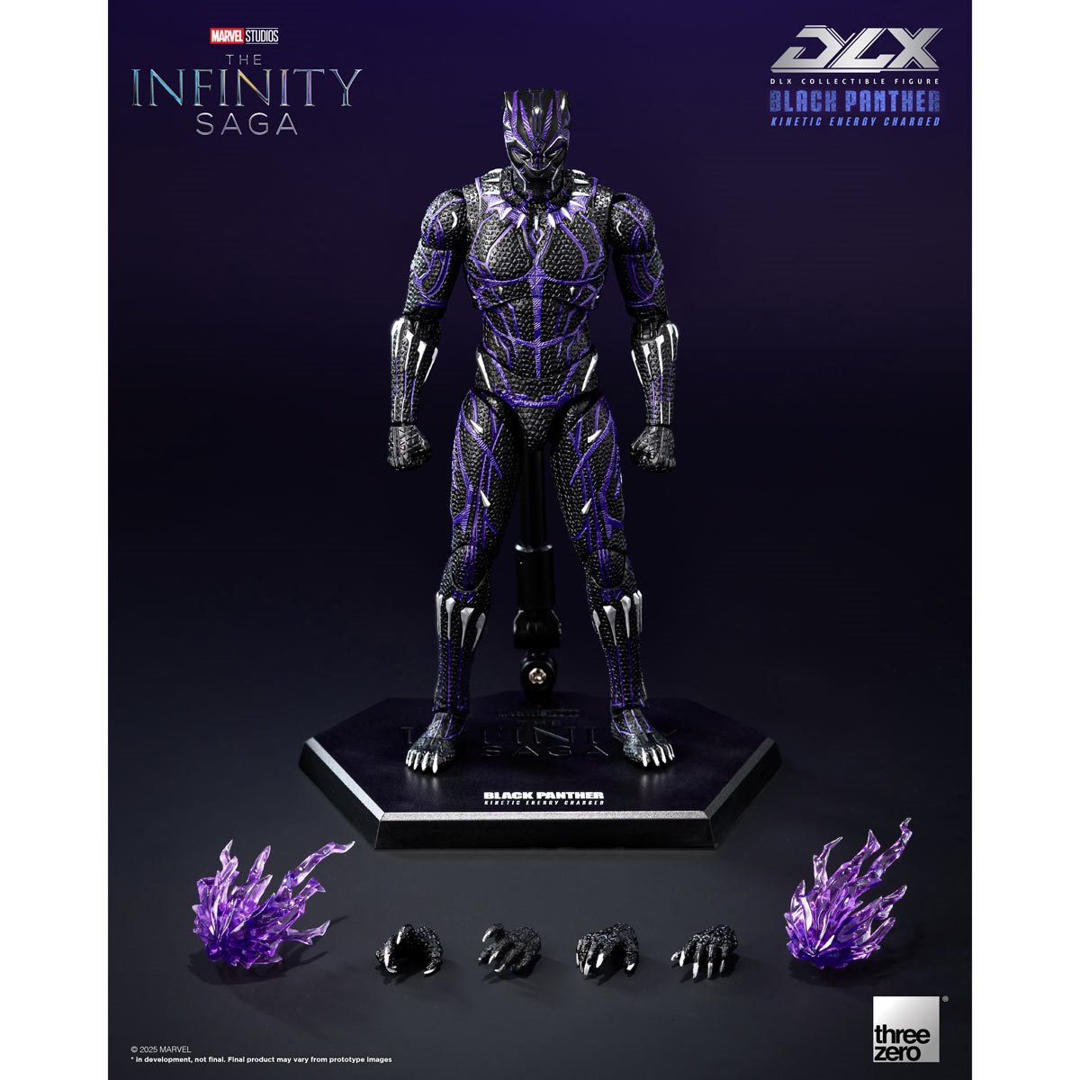 Threezero Infinity Black Panther Kinetic Energy Charged DLX Action Figure