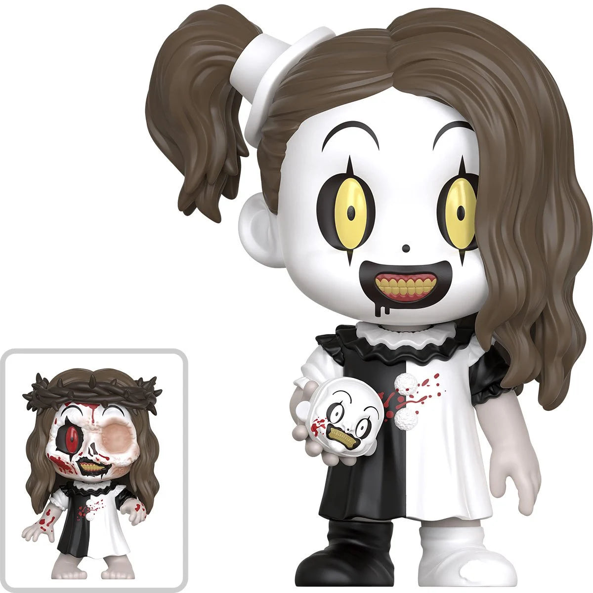 Thrilljoy PIX! Terrifier The Little Pale Girl with Art the Clown Head