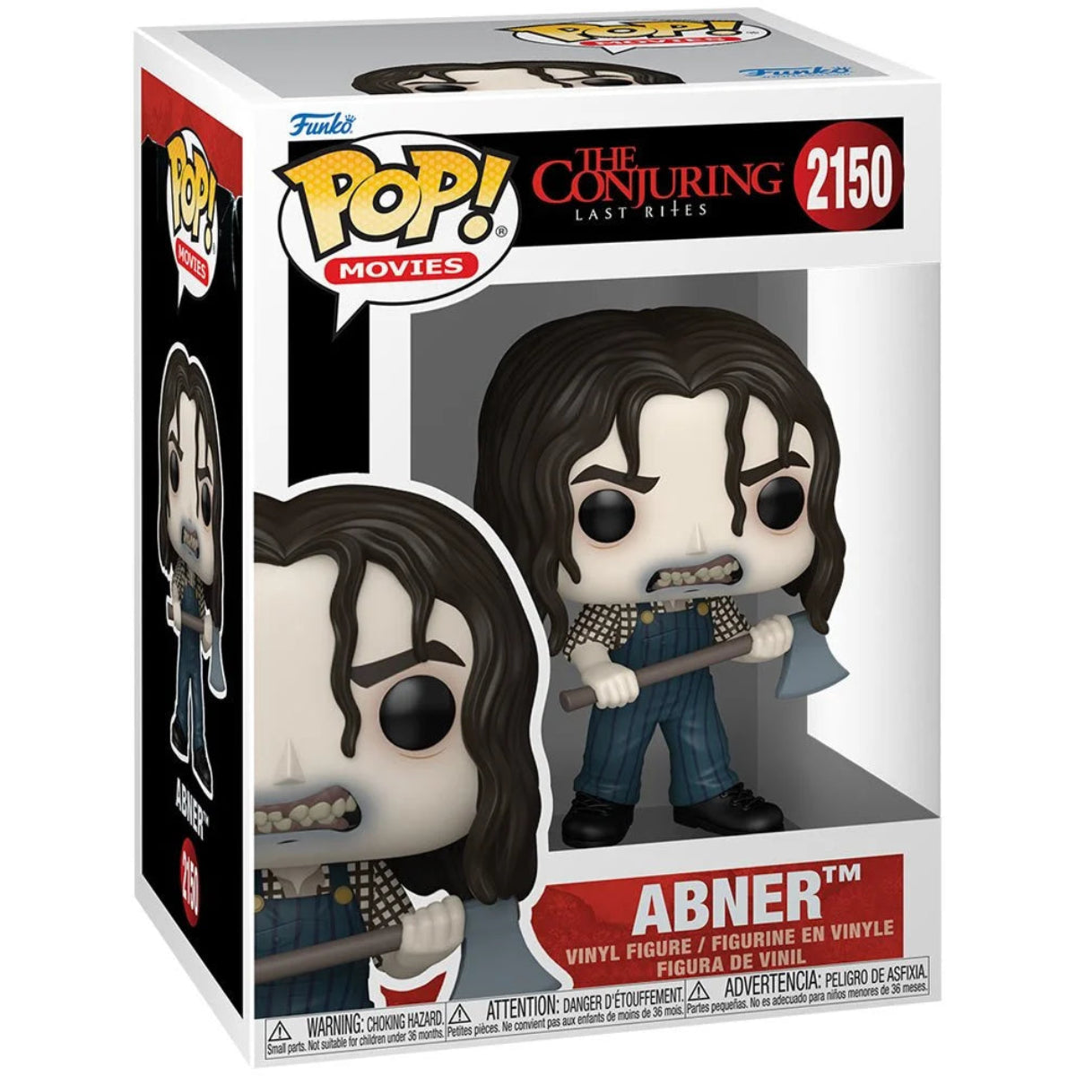 Funko Pop! Movies vinyl figure of Abner from The Conjuring Last Kissed, number 2150, in its original window box packaging.