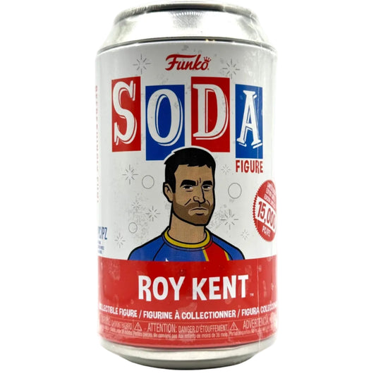 Funko Soda can with a figure of Roy Kent on a white background