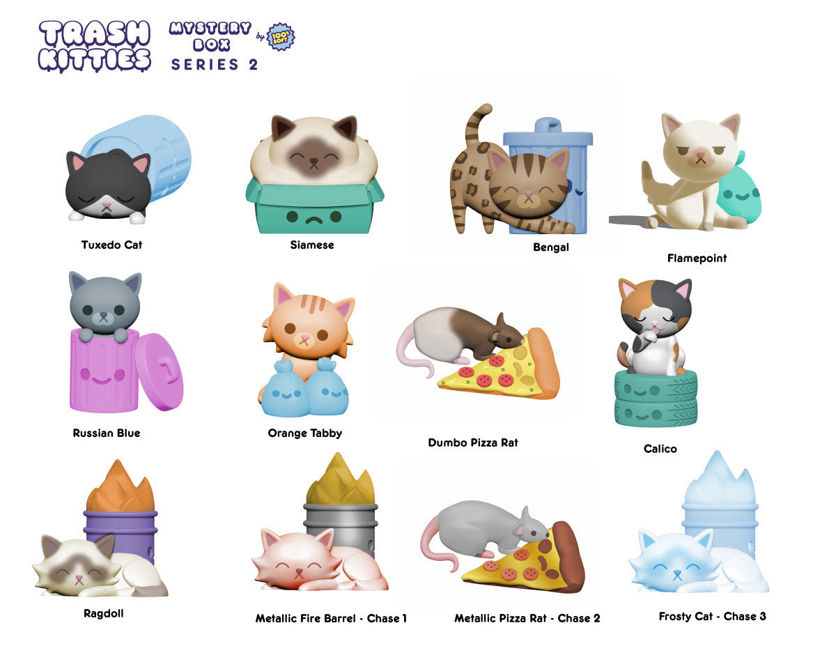 100% SOFT Trash Kitties Series 2 Blind Box