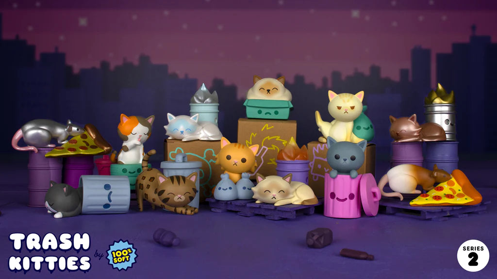 100% SOFT Trash Kitties Series 2 Blind Box
