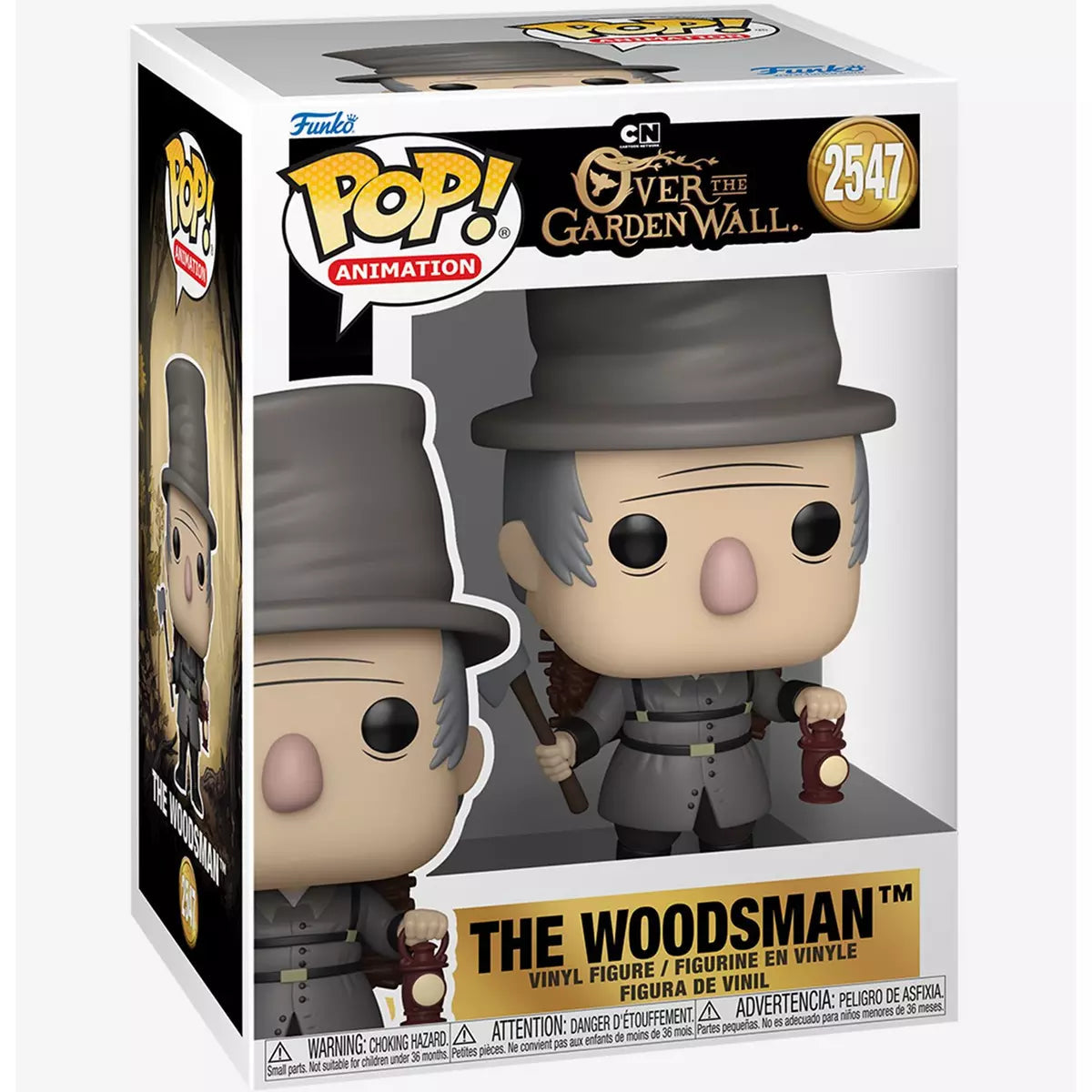 Funko Pop! Animation vinyl figure of The Woodsmen from Over the Garden Wall, number 2347, in its original window box packaging.