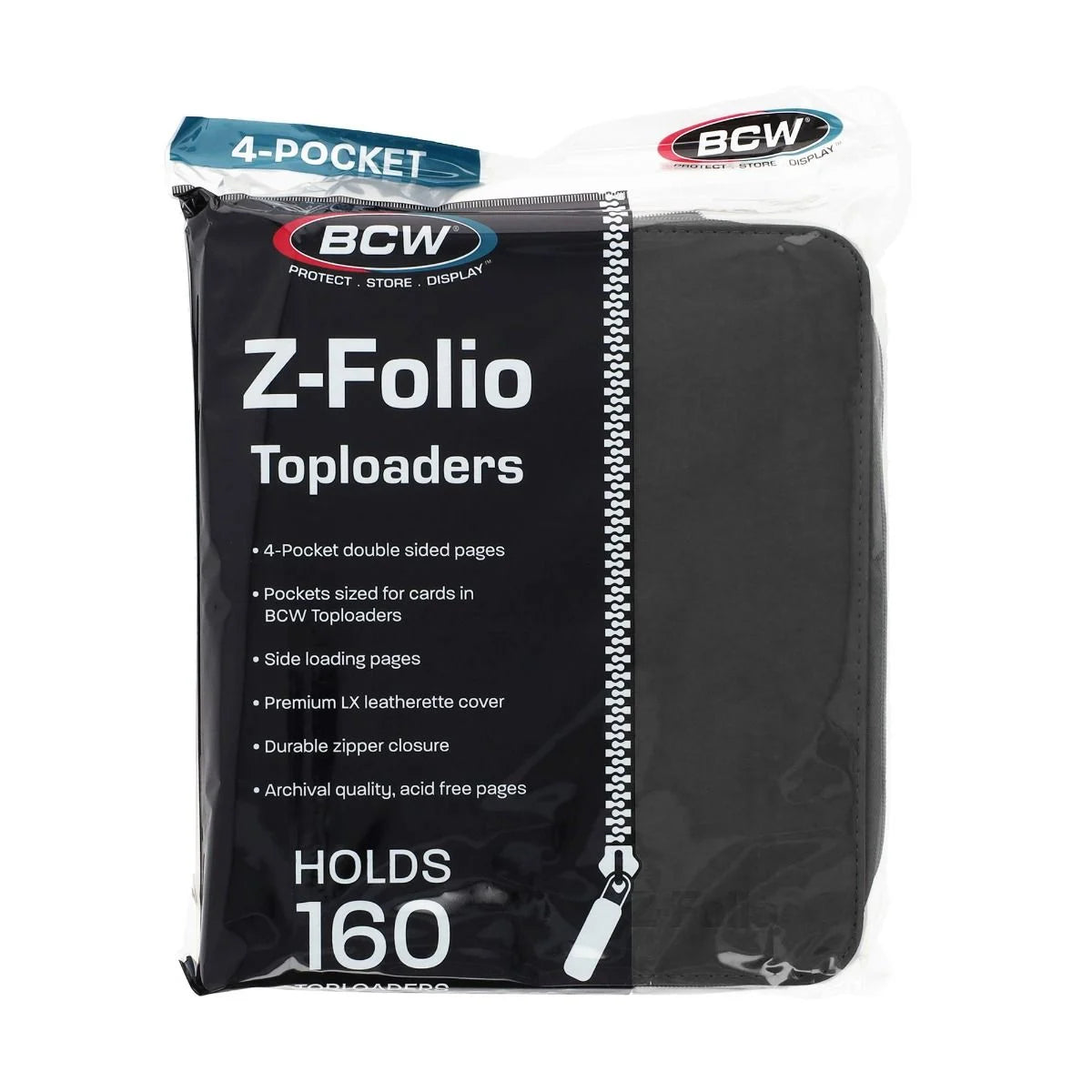 Z-Folio 4-Pocket LX Trading Card Album for Toploaders (Black)