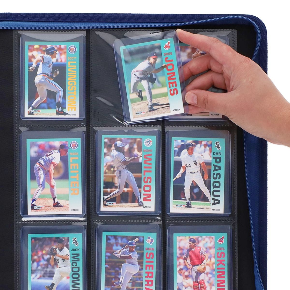 Z-Folio 9-Pocket LX Trading Card Album for Toploaders (Blue)