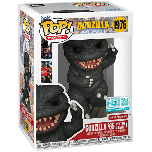 Funko Pop! vinyl figure packaging of Godzilla with branding and product details.