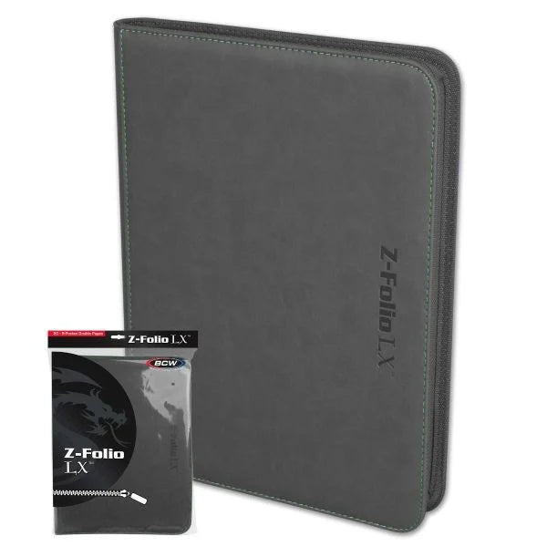 Z-Folio 9-Pocket LX Trading Card Album (Gray)